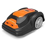 Yard Force Mähroboter SA900ECO, geeignet für Rasenflächen bis zu 900 qm, Kantenschneide-Funktion, Regensensor und bürstenloser Motor, 28 V, schwarz/orange